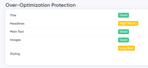 Over Optimization Protection